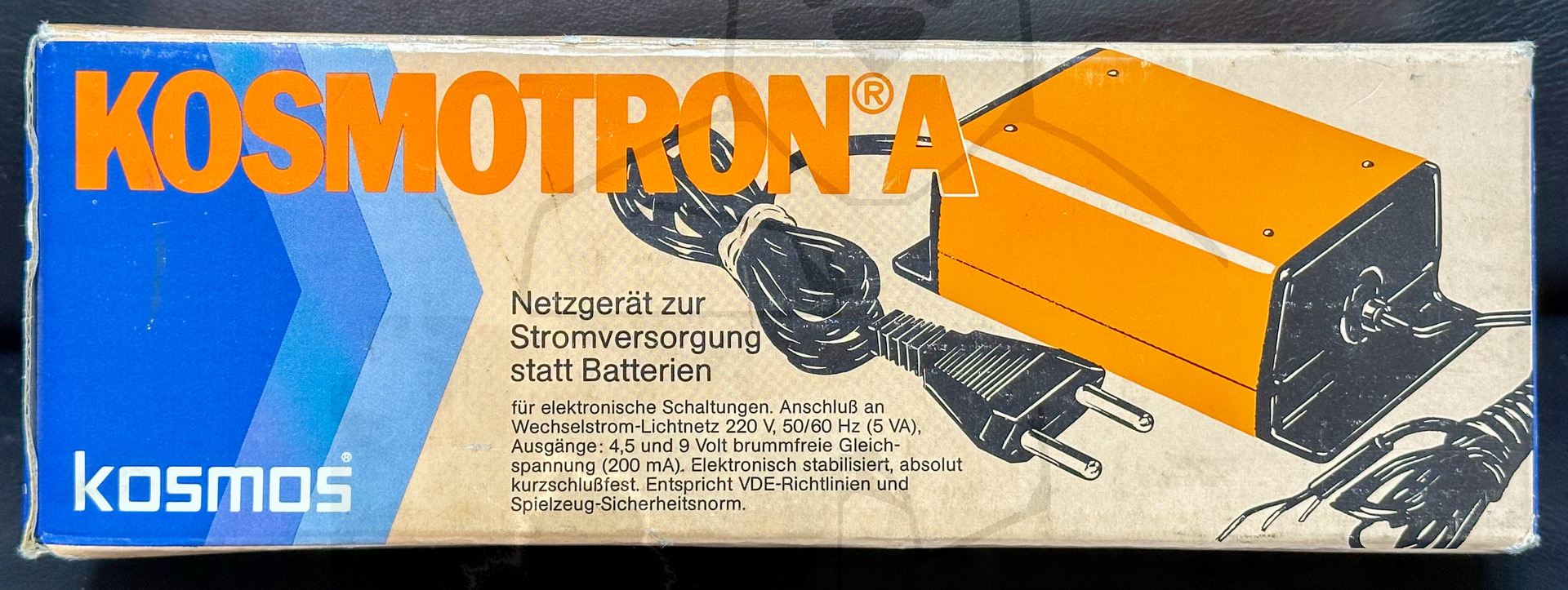 Kosmos Elektronik Kosmotron A Netzteil - Verpackung, Vorderseite